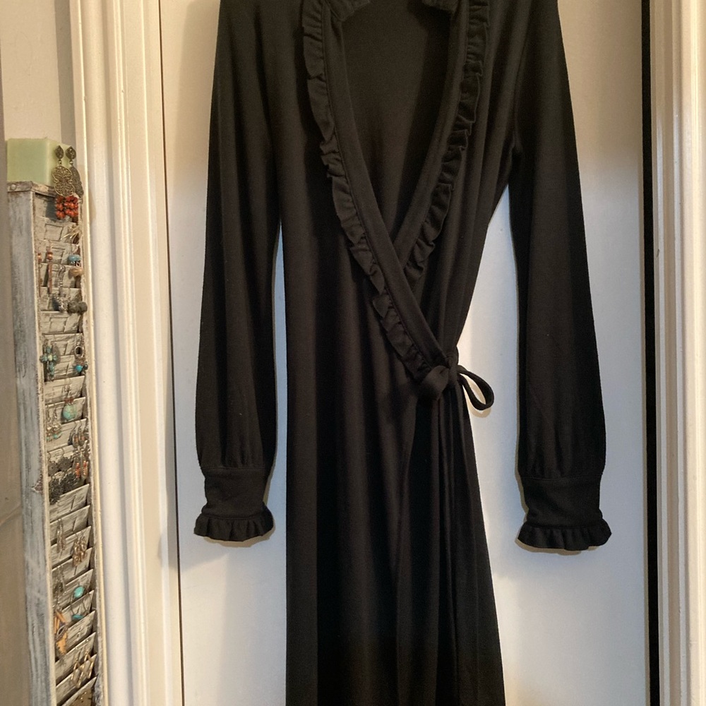GAP black wrap dress